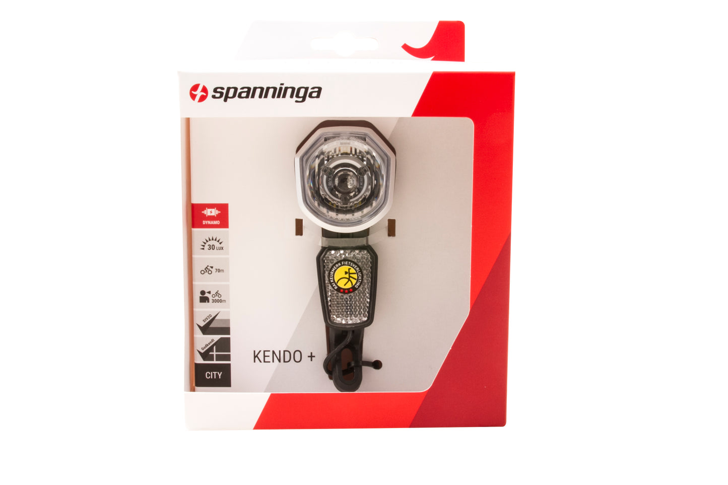 Spanninga Kendo+ XDO koplamp dynamo BR 210 kabel 55 cm.