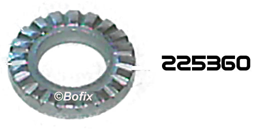 Achteraskartelring plat