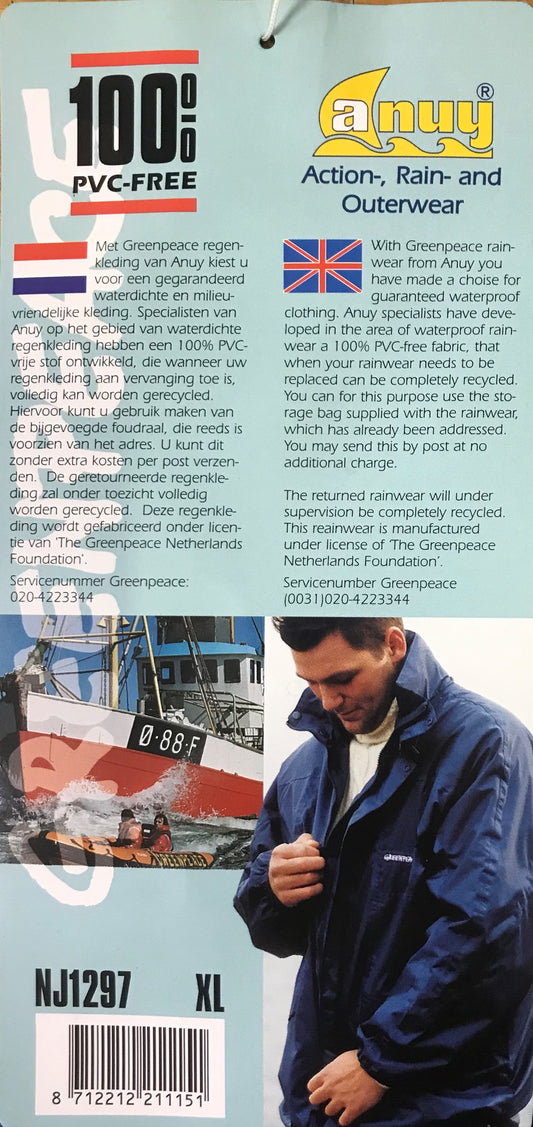 Anuy NJ1297 regenjack Greenpeace XL