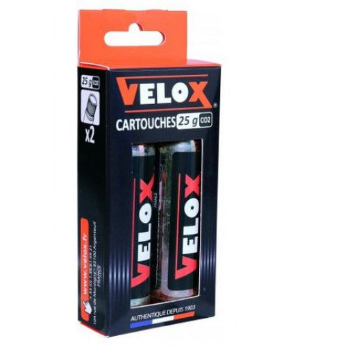 Velox CO2 cartridge 25 gr. 2 op kaart