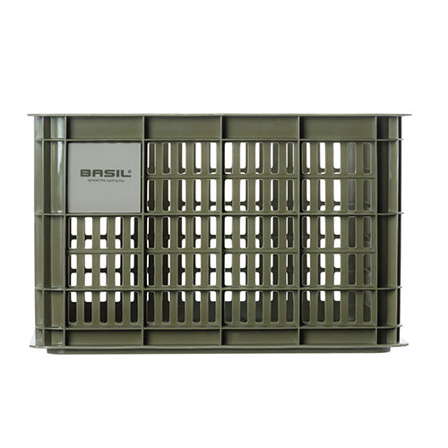 Basil 21136 Crate M fietskrat gerecycled kunststof medium 29,5L moss green