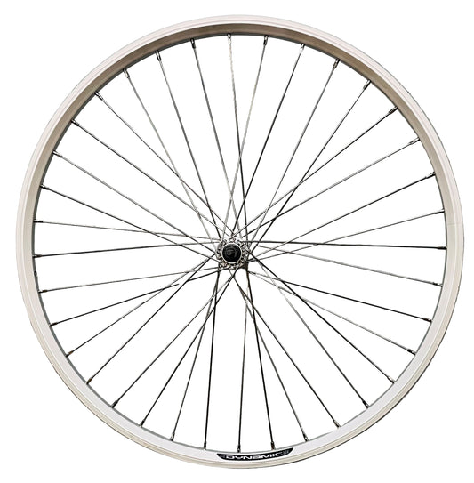 Voorwiel 28" - 622X19 Dynamic alu zilver RVS spaken alu voornaaf