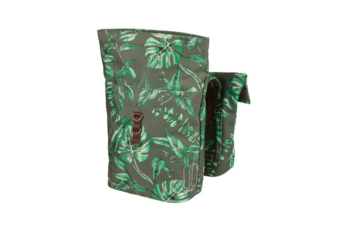 Basil 18083 Ever-Green dubbele fietstas 28-38L. thyme groen