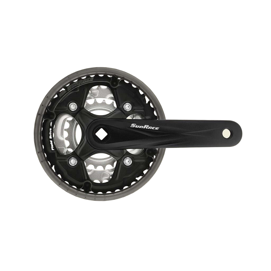 Sun Race FCM513-BOX triple 42/34/24T. 152 mm. met kettingrand (-1 mm diep)