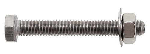 Kroonbout zeskant M6 x 45 compleet RVS