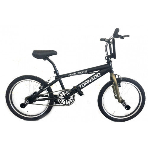 Freestyle BMX Luxe mat zwart / brons, zwarte banden