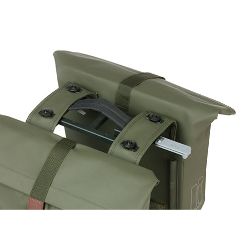 Basil 18378 City dubbele fietstas MIK 28-32L moss green