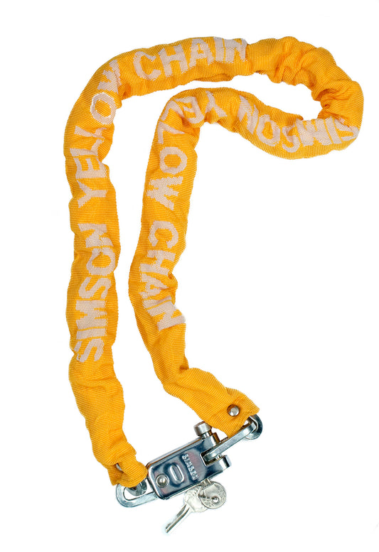 Simson 020846 yellow chain size XL, 7 mm. x 120 cm. schakel vierkant gehard