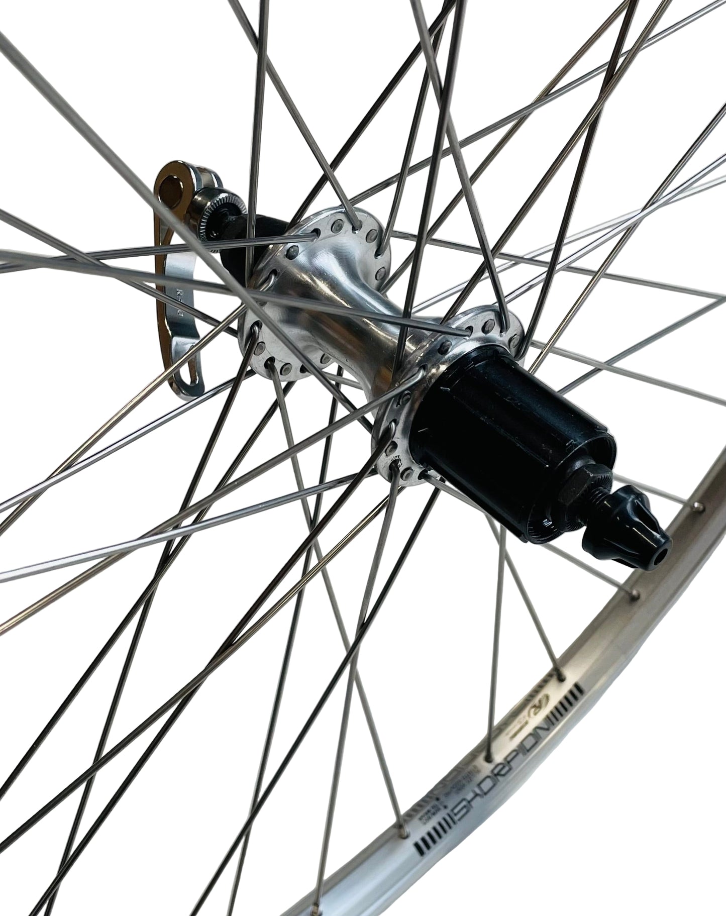 Achterwiel 28"- 622X19 Skorpion alu. zilver FM32 QR cassette 8/9