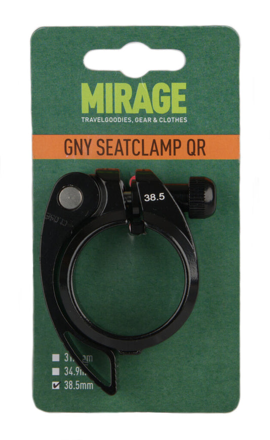 Mirage zadelpenklem GNY met QR 38.5 mm zwart