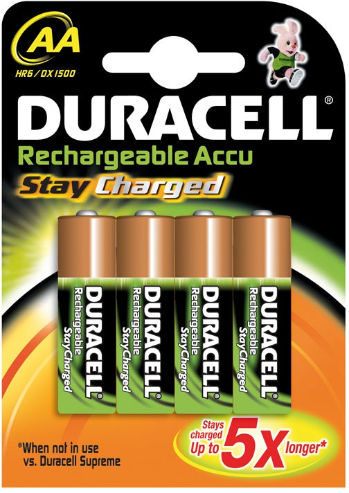 Batterij Duracell HR6/DC1500 AA 2450mAh NiMH1,2V oplaadbaar (4)