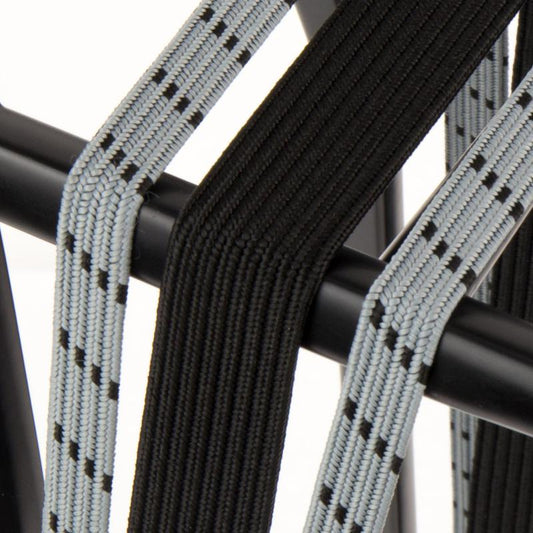 Widek Eye binder 1x24 mm. zwart, 2x12 mm. steengrijs met zwarte stalen platen op kaart (54 cm.)