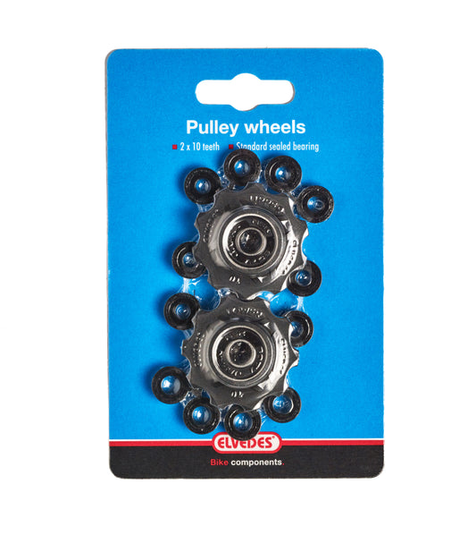 Elvedes CP2017231 derailleurwieltjes 2x10T afgedicht standaard lager + spacers