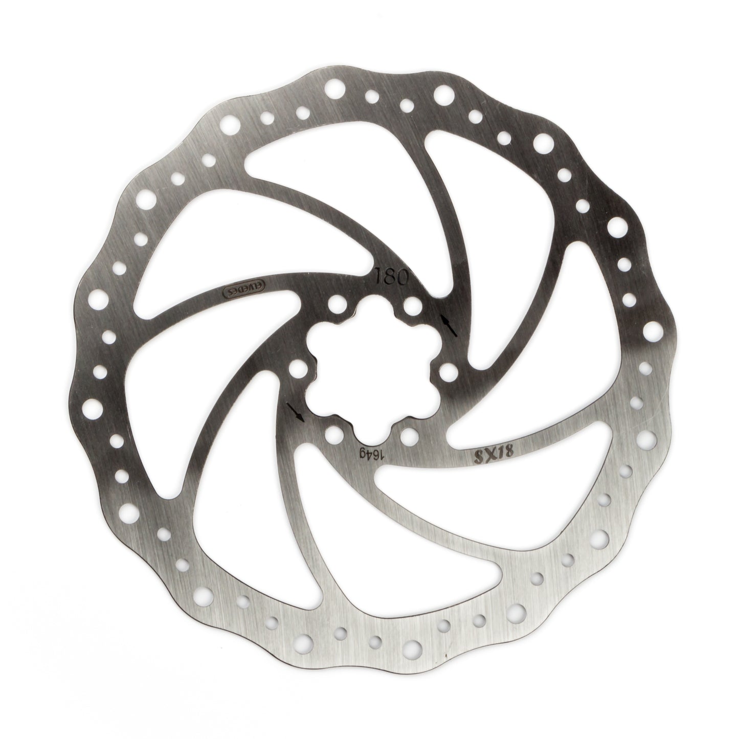 Elvedes 6821 SX18 Rotor 180 mm. stainless + 6 boutjes
