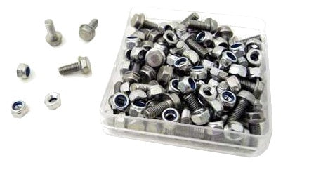 Spatbordbout M5 x 12 RVS + borgmoer