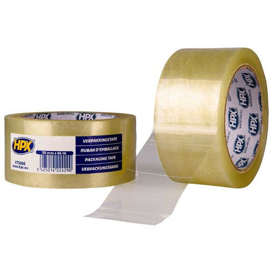 HPX verpakkingstape - transparant 50 mm. x 66 m.