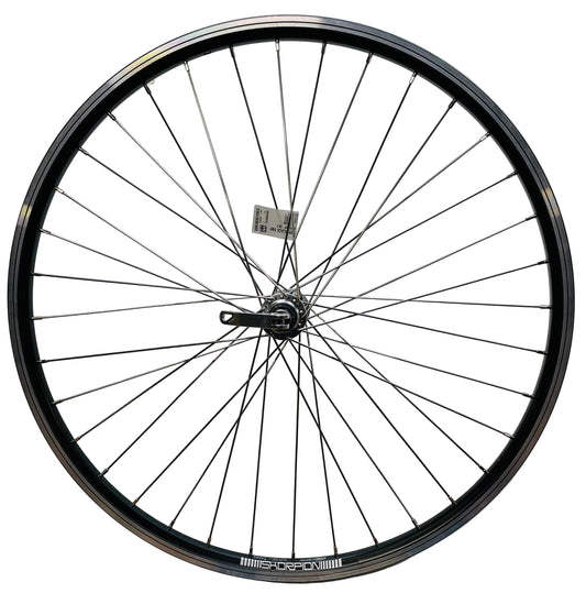 Voorwiel 26"- 559X19 Skorpion alu. zwart FM21 QR - sp.14 RVS