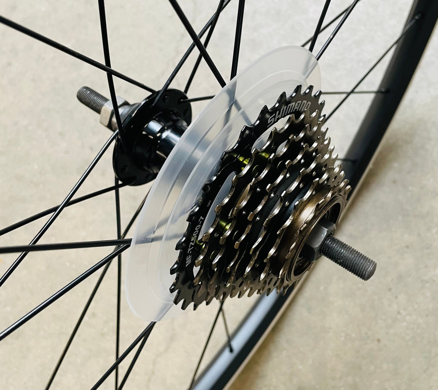 Achterwiel 26" - 559 / 26x1.75 BFK zwart freewheel V-Brake