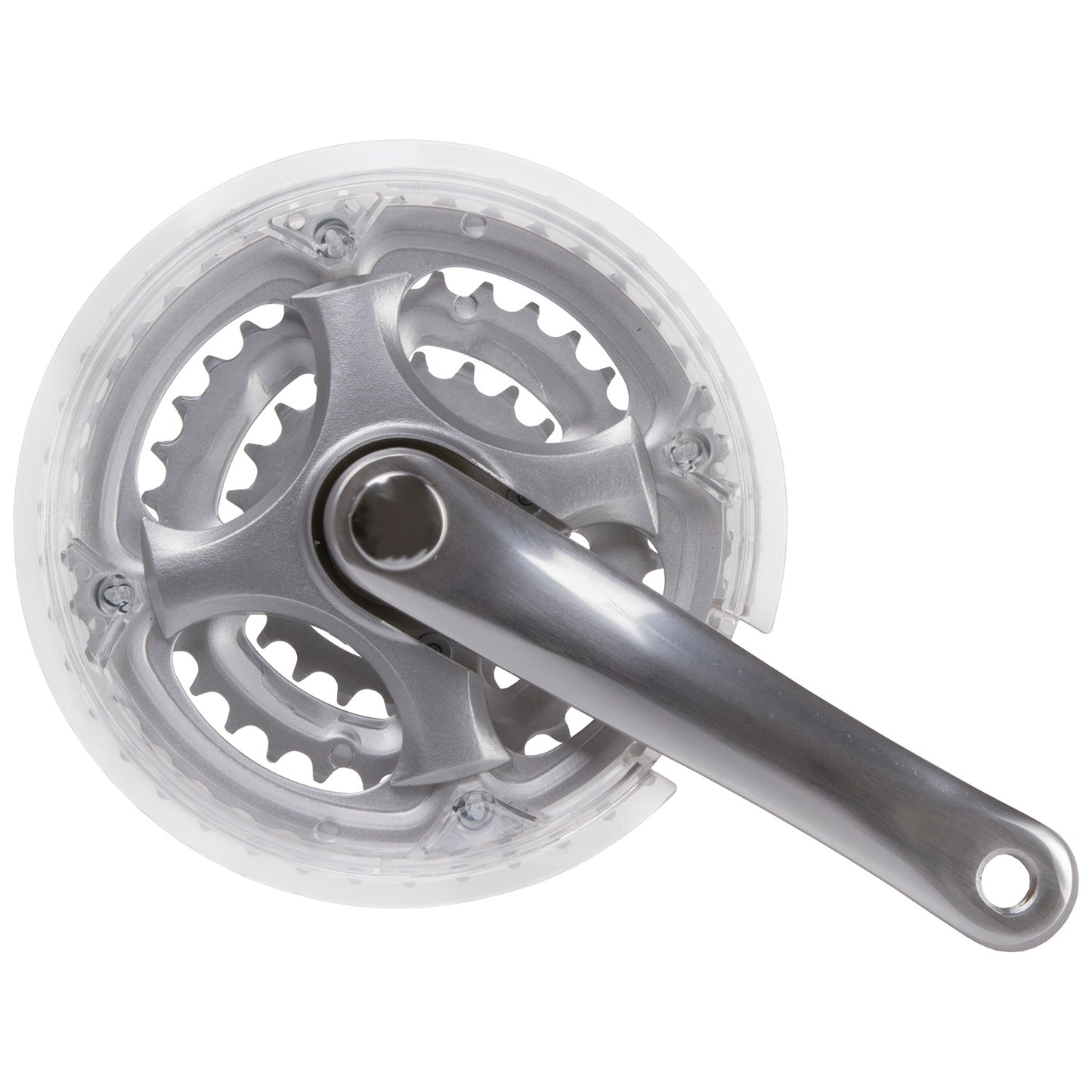 M-Wave triple 22/32/42T - 170 met rand alu zilver (as 119 mm. / -5 mm diep)