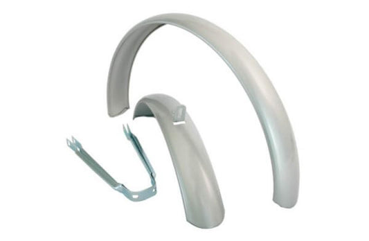 Spatbord set ATB met stangen cpl. zilver 20"