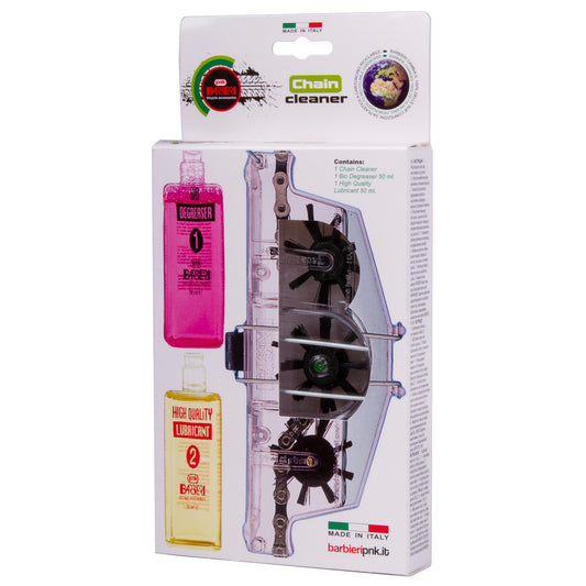 Barbieri kettingreiniger met vloeistof en olie