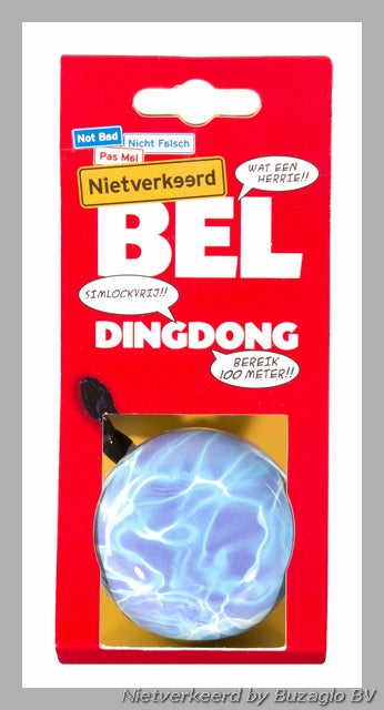 NietVerkeerd Ding-Dong bel staal 60 mm. water
