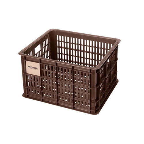Basil 21139 Crate M fietskrat gerecycled kunststof medium 29,5L brown