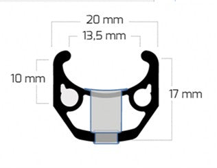 Velg 28' - 14 Chrina R zilver 28'-622 36 gts.