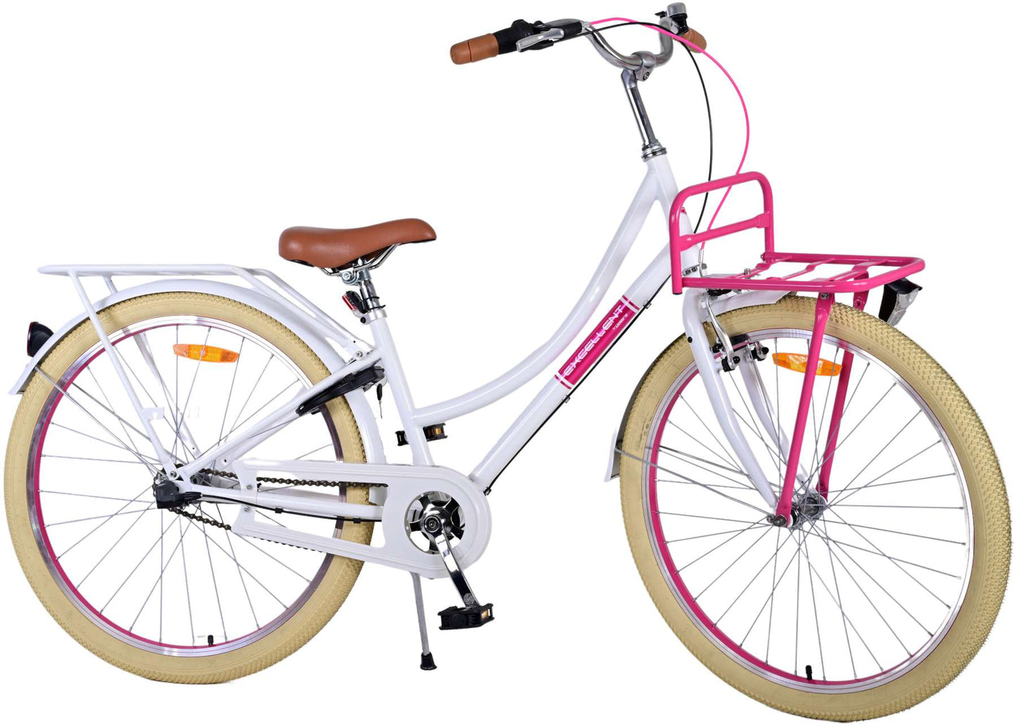 Volare Excellent 26'' wit met voordrager Nexus 3GRN
