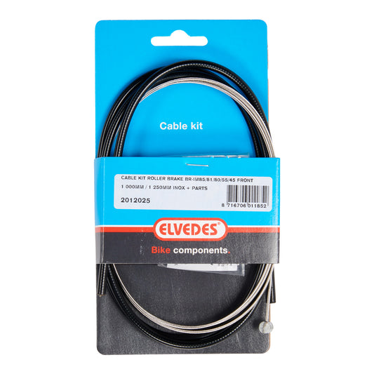 Elvedes 2012025 rollerbrake BR-IM85/81/55/45 kabelkit 1000 mm. / 1250 mm. RVS zwart