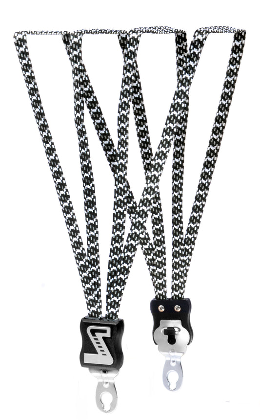 Simson 021357 snelbinder zwart-wit melee, extra lang 4 binder, univ. asplaat o.a. voor oma