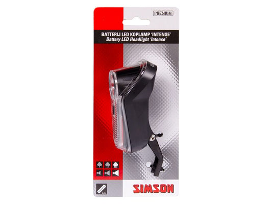 Simson 022025 batterij voorvork LED koplamp 'Intense' 25 LUX