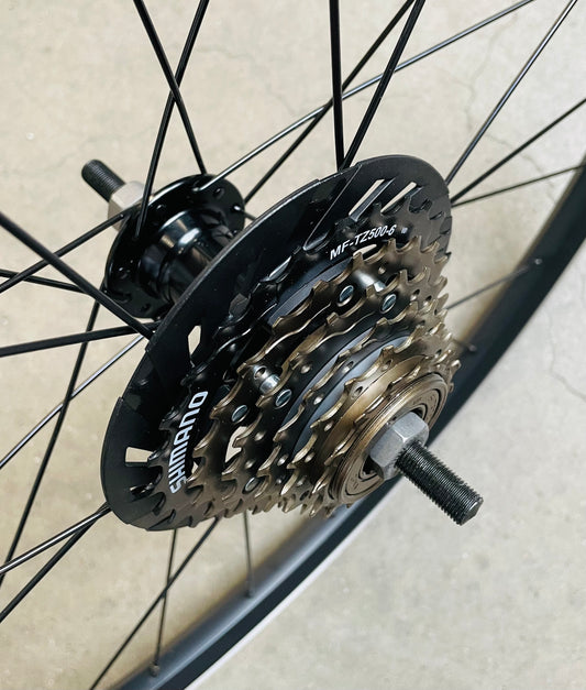 Achterwiel 24" - 507 / 24x1.75 BFK zwart freewheel V-Brake