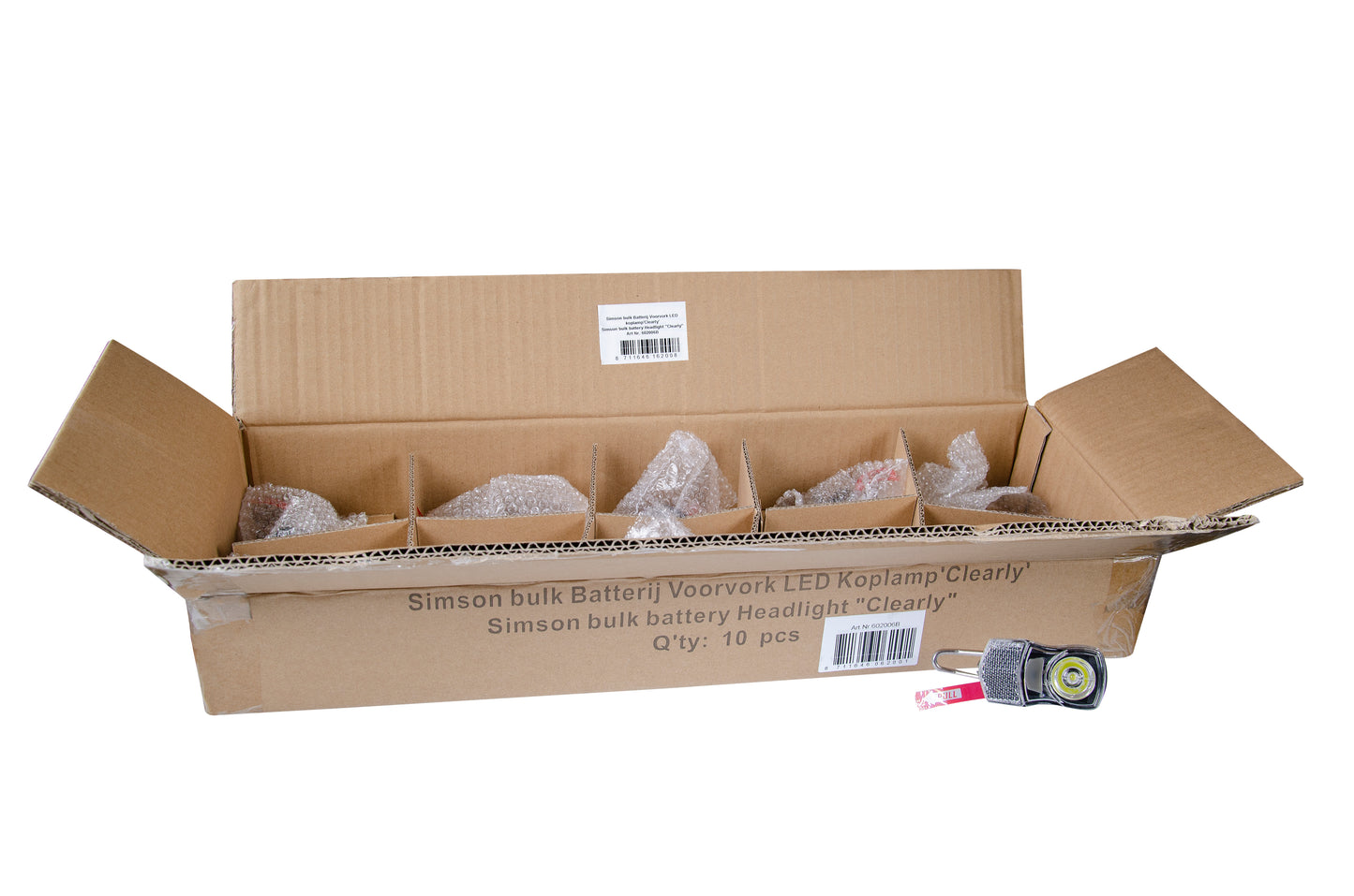 Simson 602006B batterij voorvork LED koplamp 'Clearly' 7 lux (10)
