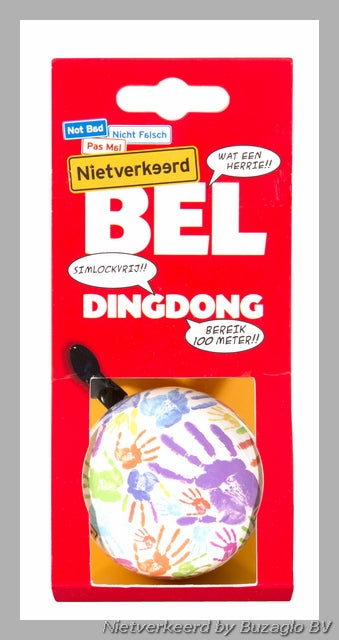 NietVerkeerd Ding-Dong bel staal 60 mm. hands