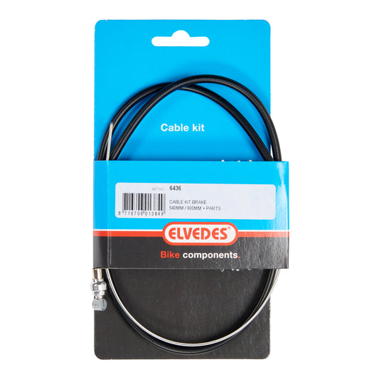 Elvedes 6436 T-nippel rem kabelkit 540 mm. / 900 mm. verzinkt zwart