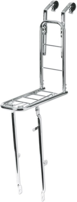 Basil 50379 Front Carrier slim fit, smal, met veerklem, chroom