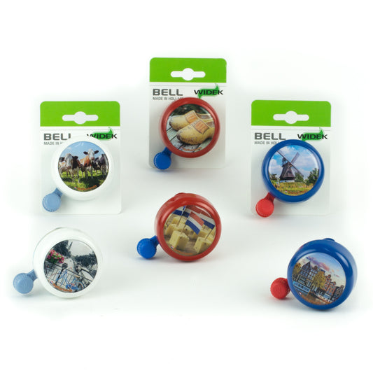 Widek bel Nederland serie assortiment gelakte bellen in rood, wit en blauw