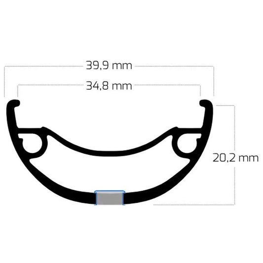 Velg 28' - 14 / 622 RIVAL35 DISC zwart
