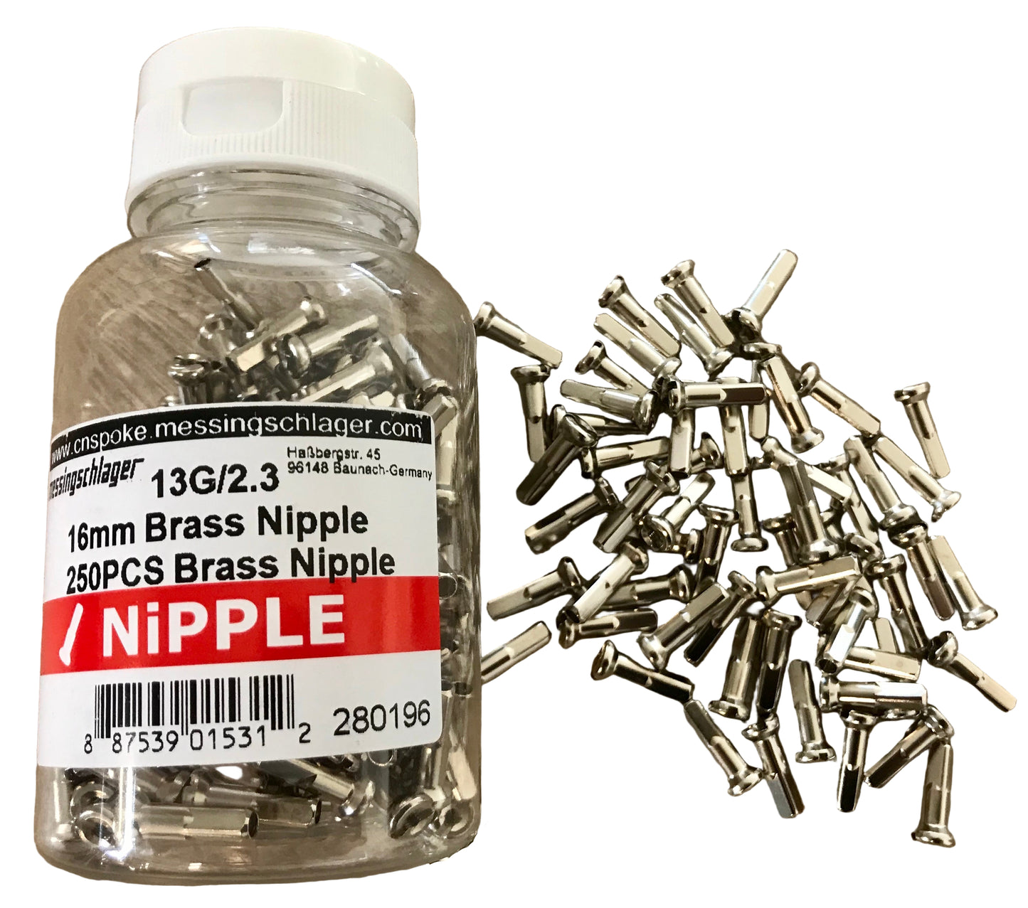 CN spaaknippel spaak 13 / velg 14 dun - 16 mm. (350)