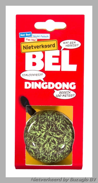 NietVerkeerd Ding-Dong bel staal 60 mm. grass