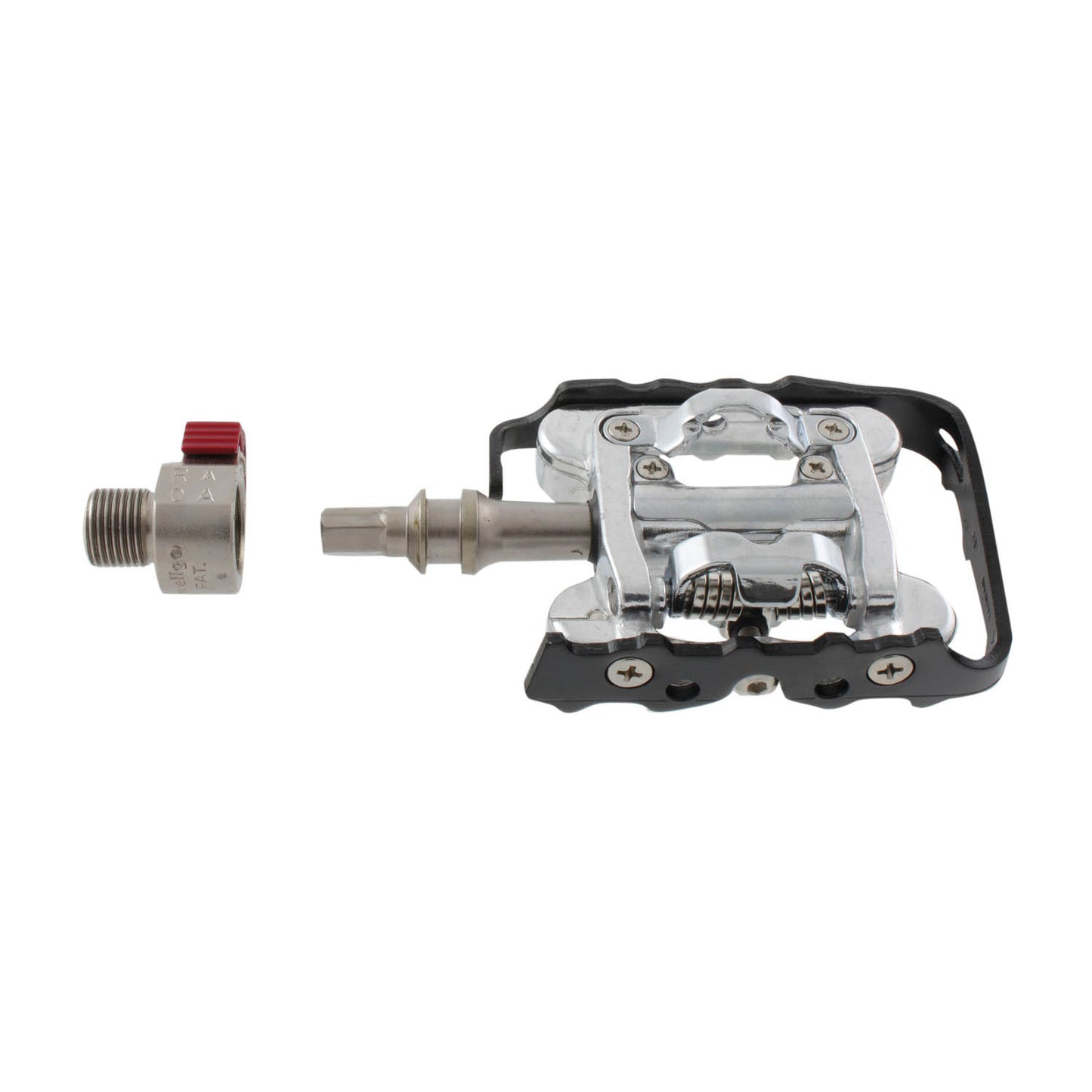 Wellgo combi-pedaal aluminium/zilver Shimano compatible met QR-systeem