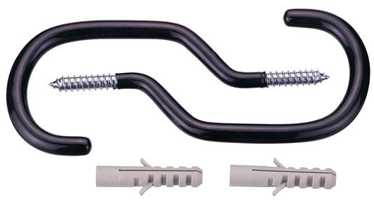 IceToolz P684 ophanghaken + pluggen plafond zwart (2)