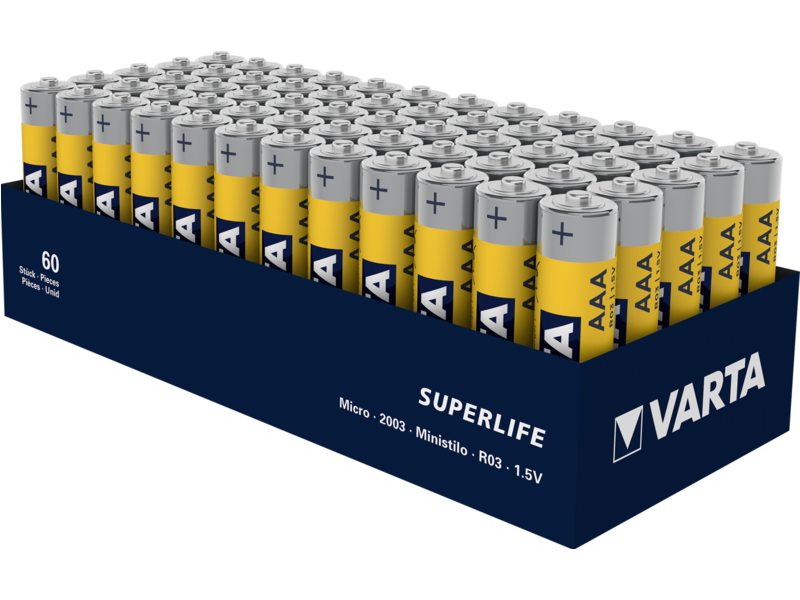 Batterij Varta Superlife R03 AAA w.p. (60)