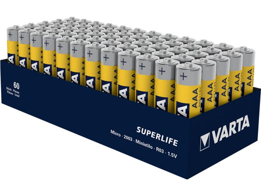Batterij Varta Superlife R03 AAA w.p. (60)