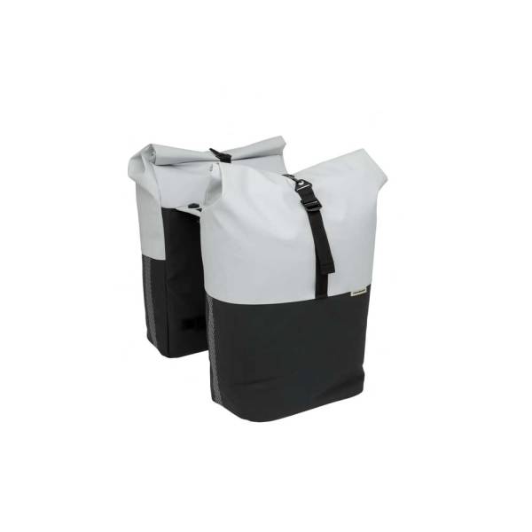 New Looxs tas nr. 393 Nyborg Double MIK Light Grey/Black - 393.537MIK