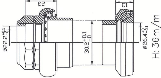 Tecora balhoofdstel 1" mix kogellager/naaldlager zwart draad alu/staal 26.4