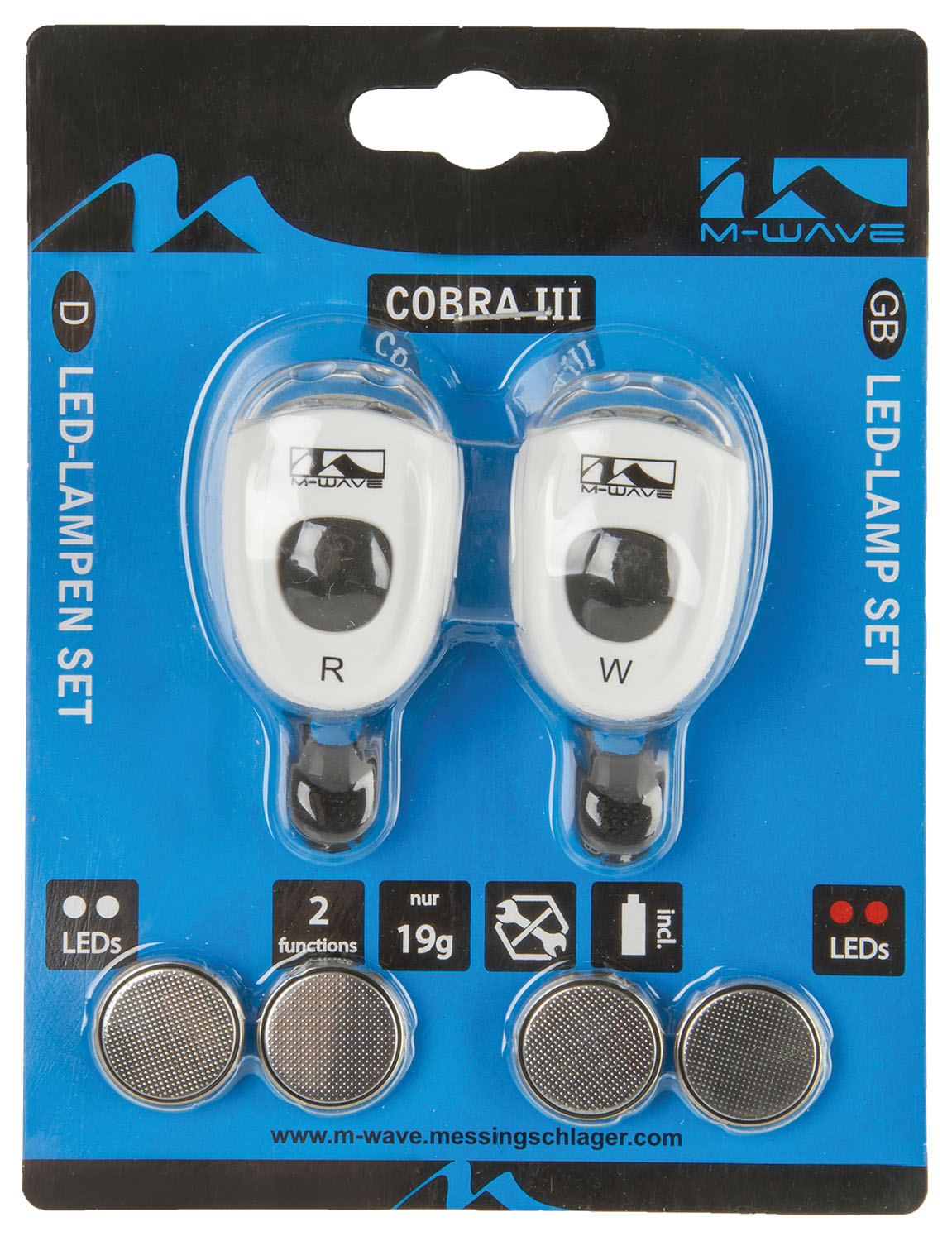 M-Wave CobraIII mini ledset incl. batterijen