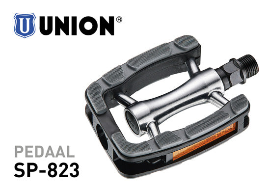 Union pedaal SP-823 AM AL huis PP zwart non-slip grijs