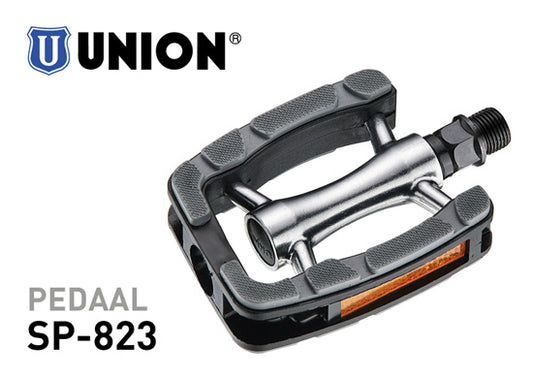 Union pedaal SP-823 AM AL huis PP zwart non-slip grijs
